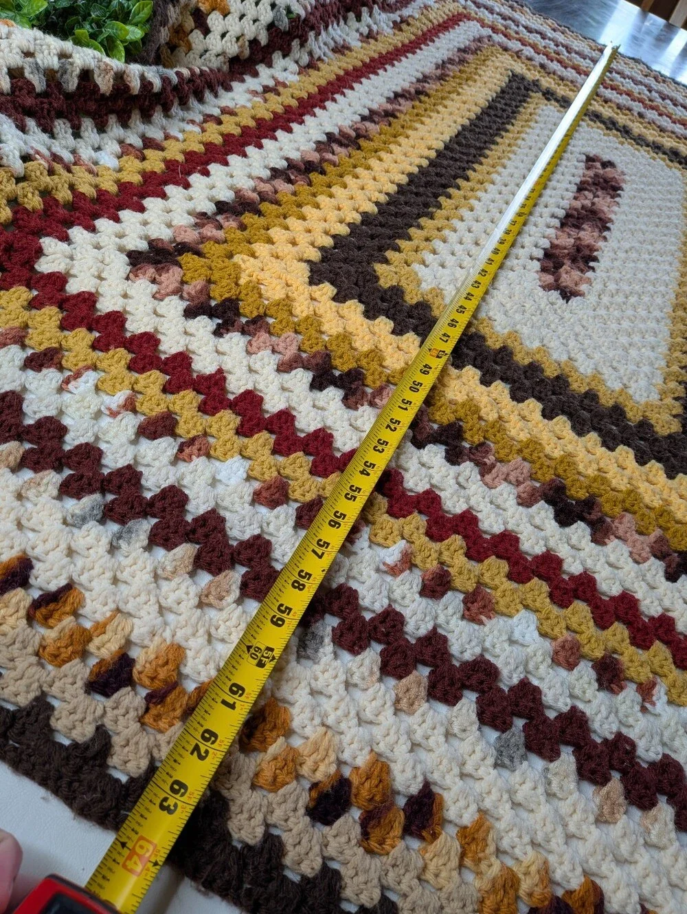 Handmade Crochet Afghan Blanket Fall Autum Colors